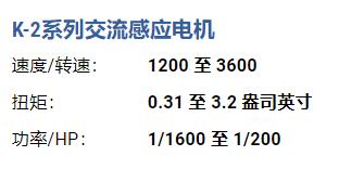 BODINE-ELECTRIC 交流感應電機K-2系列