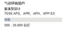 HADEF 氣動環鏈葫蘆起重機系列