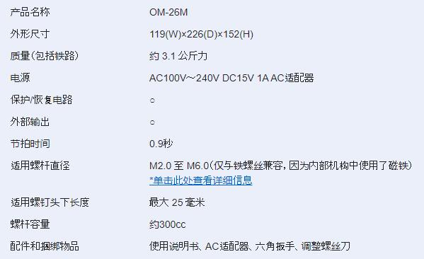 OHTAKE 自動螺旋送料機OM-26M系列