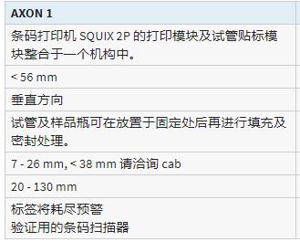 cab 試管貼標系統AXON 1系列